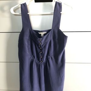 Dark purple silk tank top